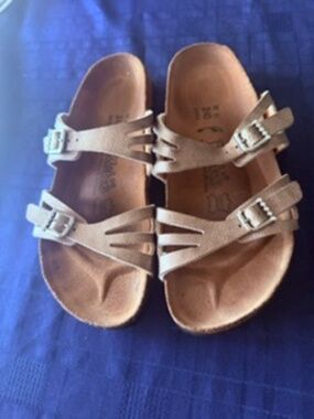 Birkenstock Gold Buckle Sandals -Pre-Loved